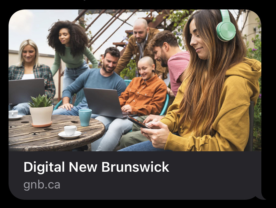 Preview website shared via SMS message